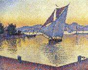 Paul Signac port at sunset oil painting reproduction